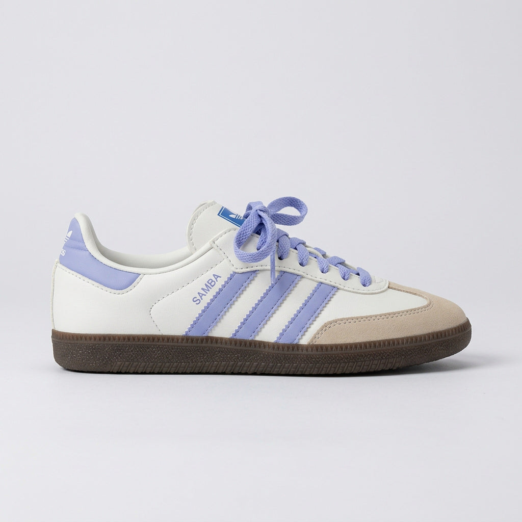 Adidas Samba Blanco Lila vista lateral
