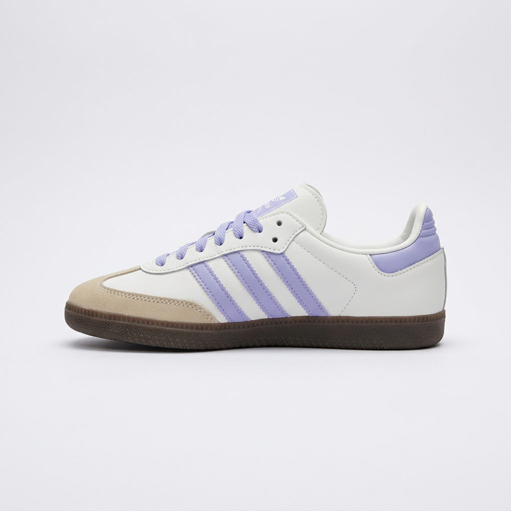 Adidas Samba Blanco Lila vista del otro lado