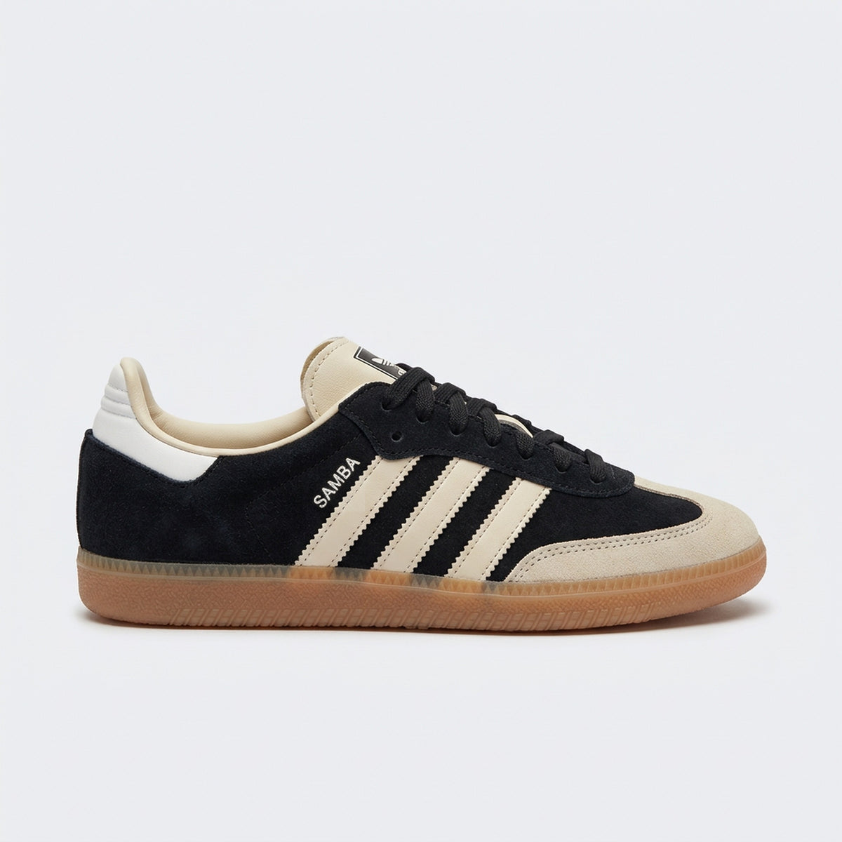 Adidas Samba Negro Crema vista lateral