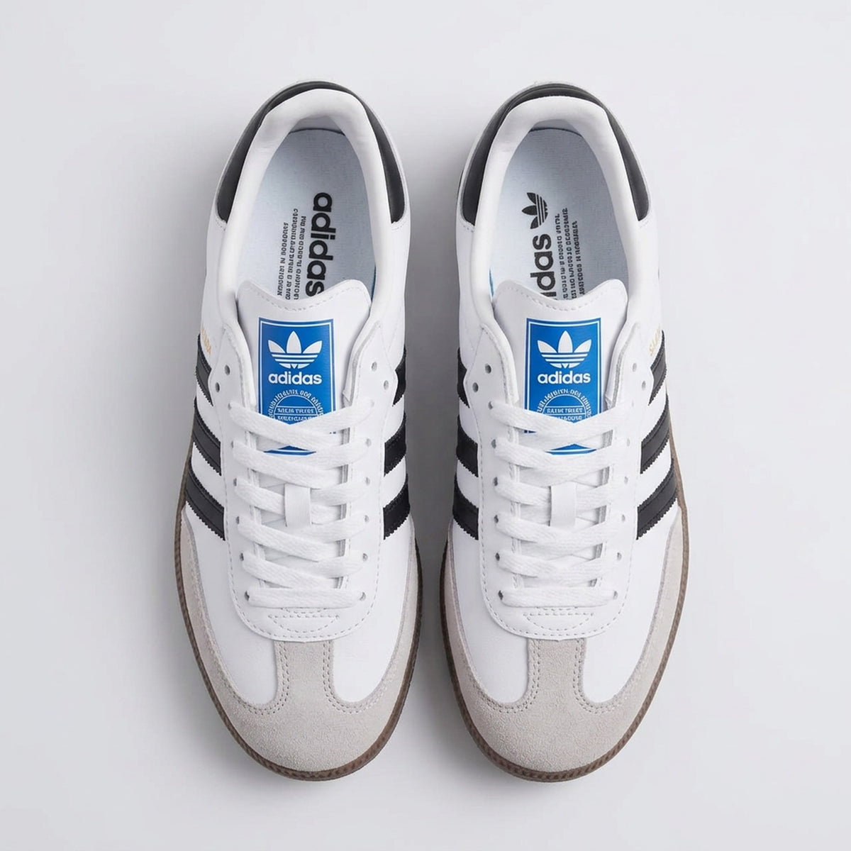 Adidas Samba OG Blanco Negro vista desde arriba
