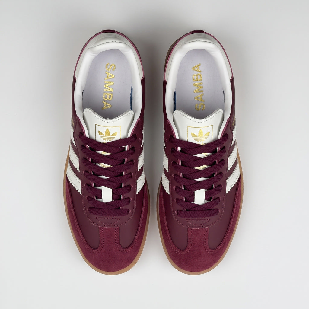 Adidas Samba Vinotinto vista desde arriba