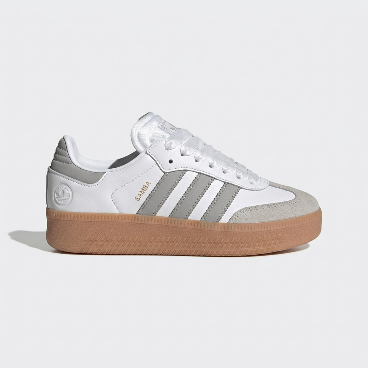 Adidas Samba XLG Blanco Gris vista lateral