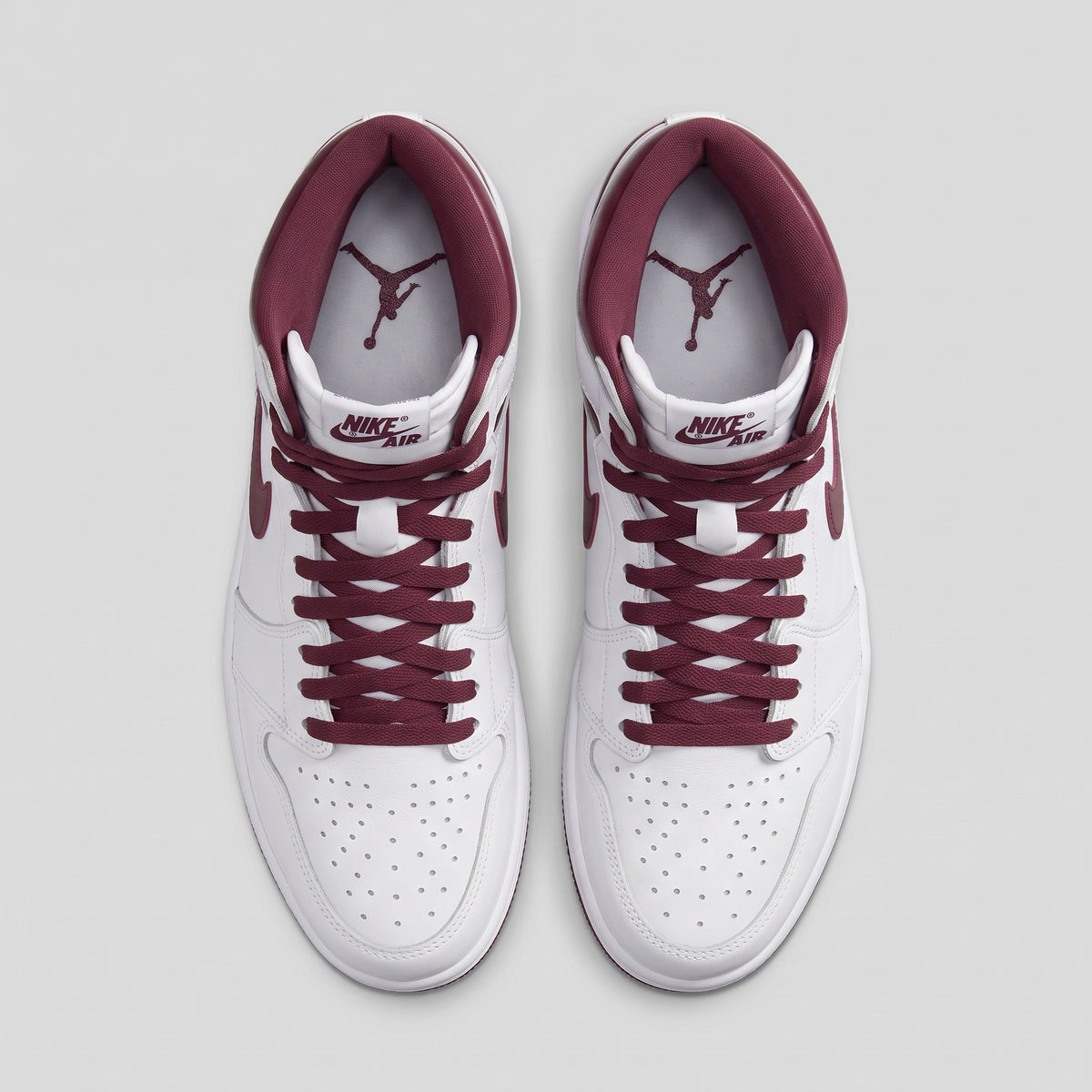 Nike Air Jordan 1 High OG Blanco Vinotinto - vista superior