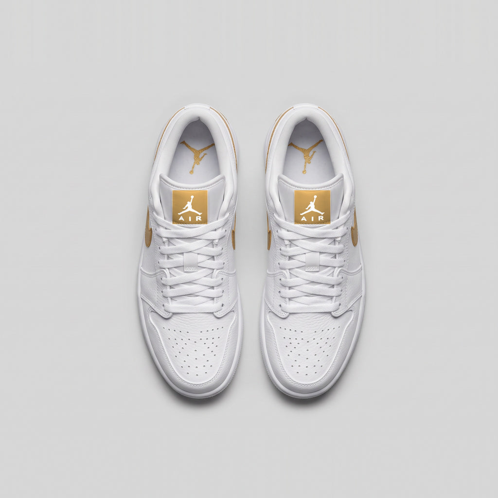 Nike Air Jordan 1 Low Blanco Dorado - vista superior