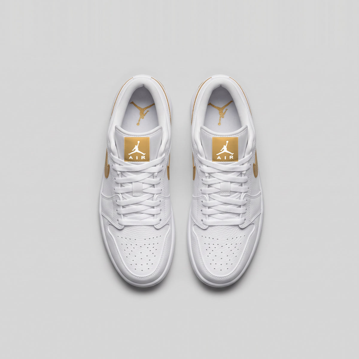 Nike Air Jordan 1 Low Blanco Dorado - vista superior