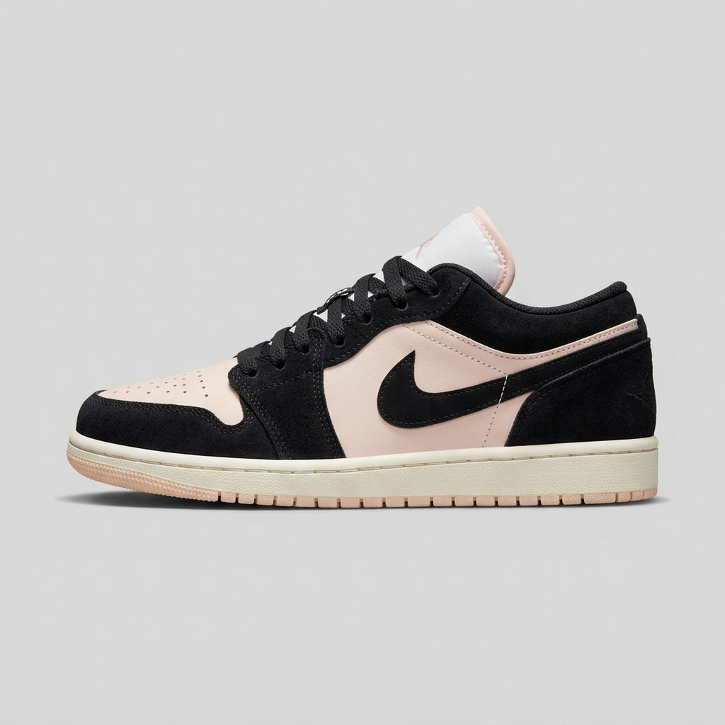 Nike Air Jordan 1 Low Negro Rosado - vista lateral izquierda
