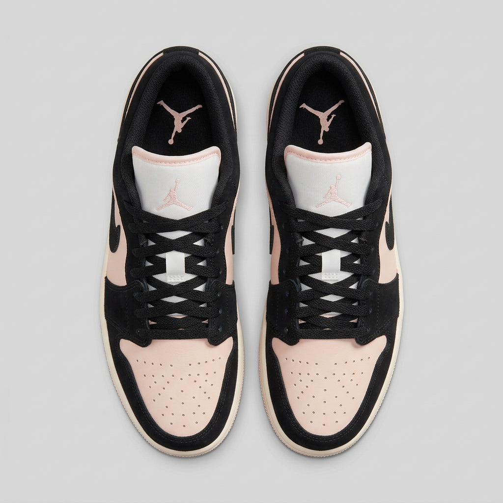 Nike Air Jordan 1 Low Negro Rosado - vista superior