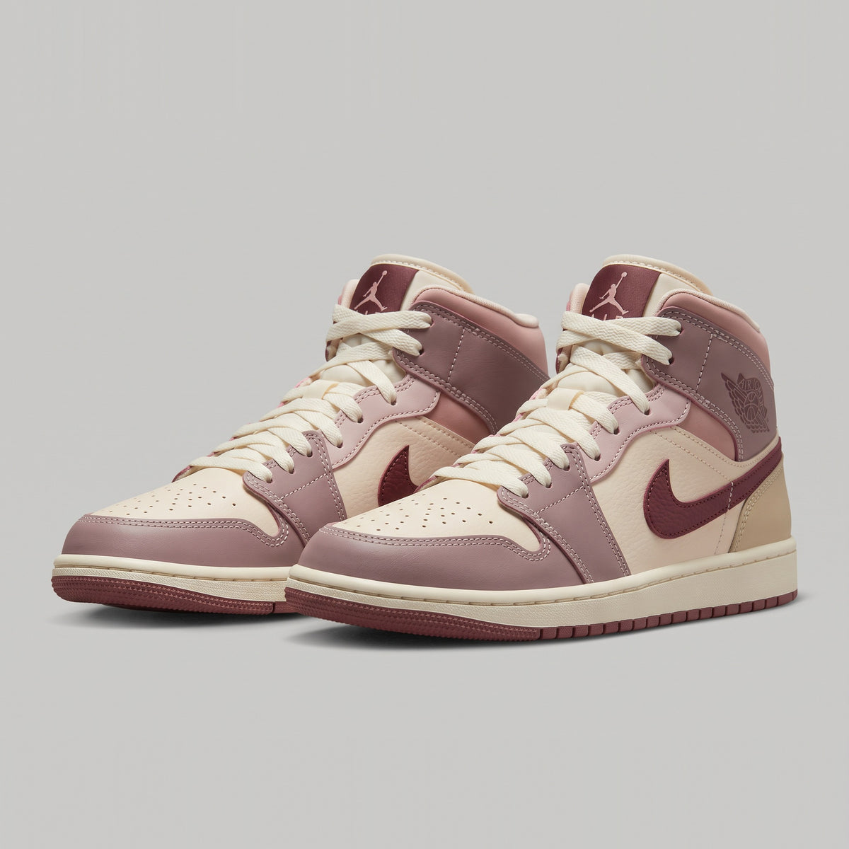 Nike Air Jordan 1 Mid Malva Rosa - par