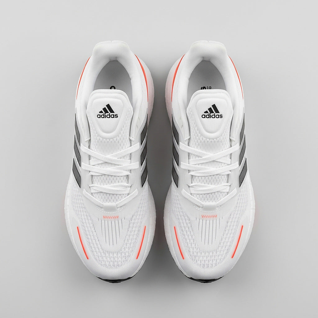 Adidas Pureboost Blanco Naranja vista superior