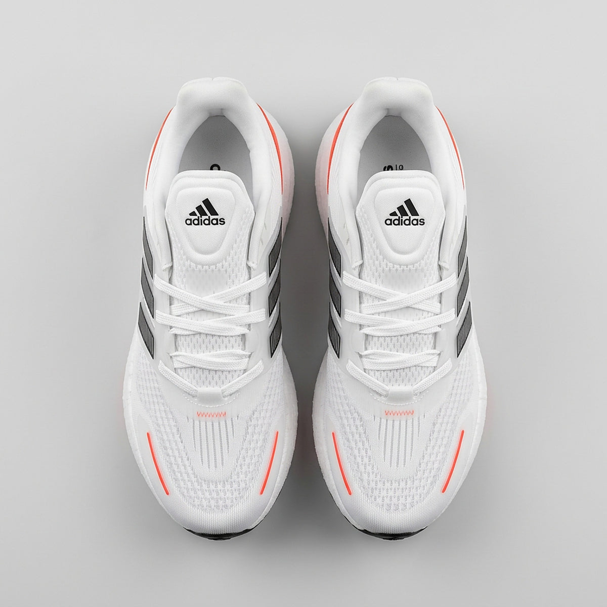 Adidas Pureboost Blanco Naranja vista superior