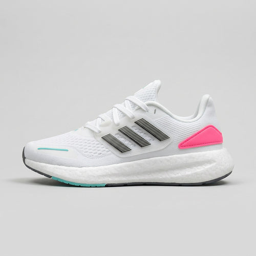 Adidas Pureboost Blanco Rosado vista lateral izquierda