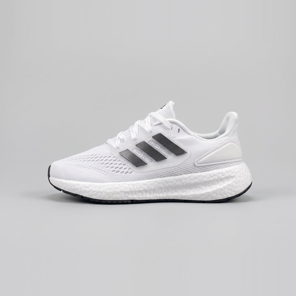 Adidas Pureboost Blanco Plata vista lateral izquierda