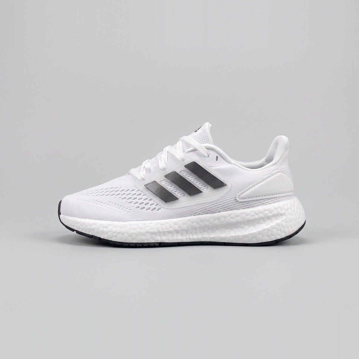 Adidas Pureboost Blanco Plata vista lateral izquierda