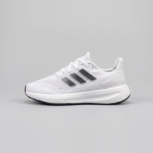 Adidas Pureboost Blanco Plata vista lateral izquierda