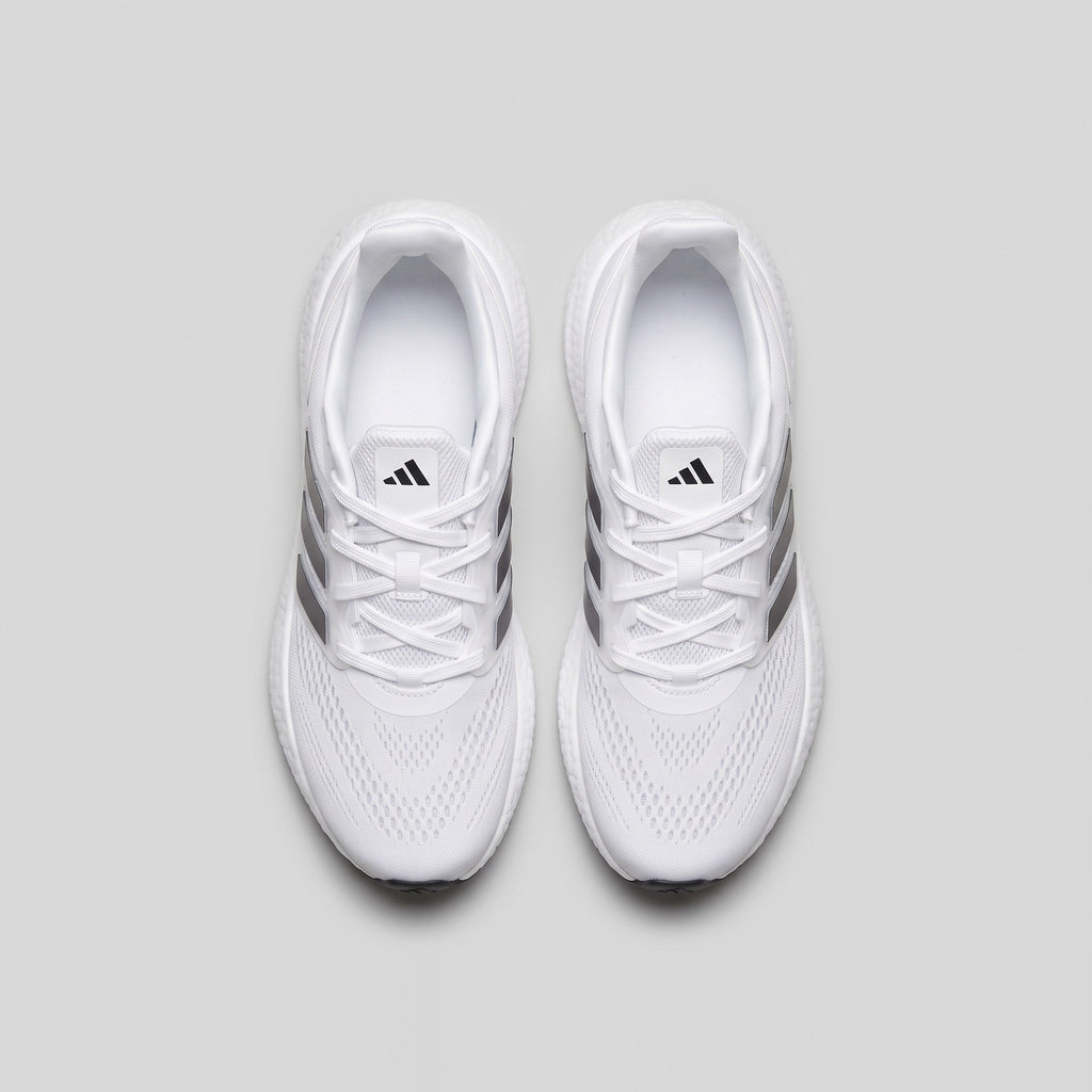 Adidas Pureboost Blanco Plata vista superior