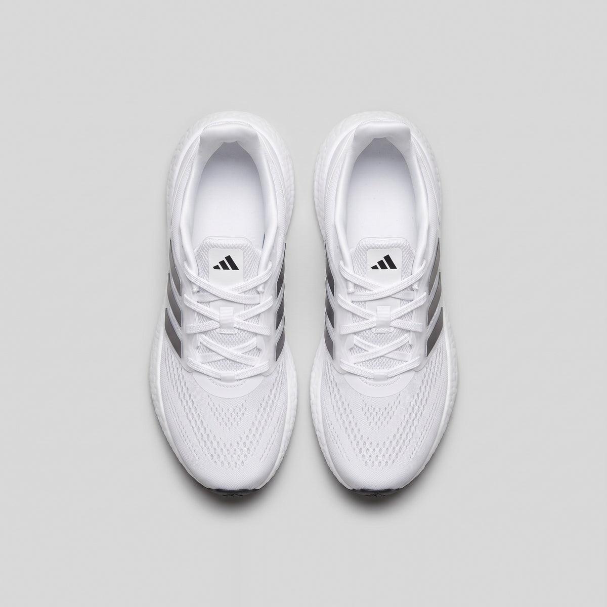 Adidas Pureboost Blanco Plata vista superior