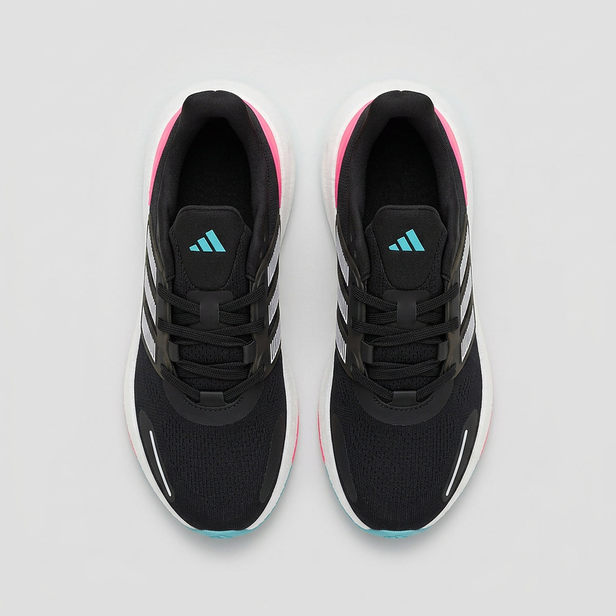 Adidas Pureboost Negro Rosado vista superior