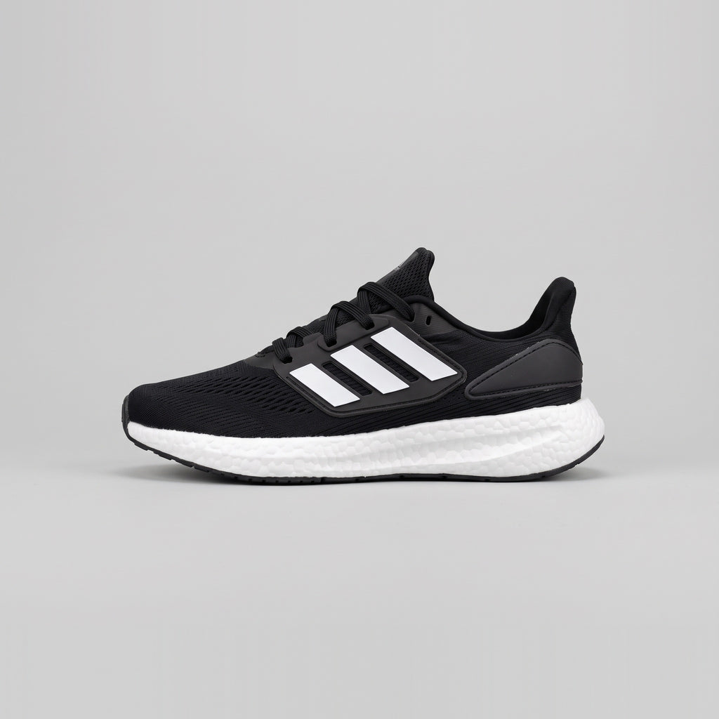 Adidas Pureboost Negro Blanco vista lateral izquierda