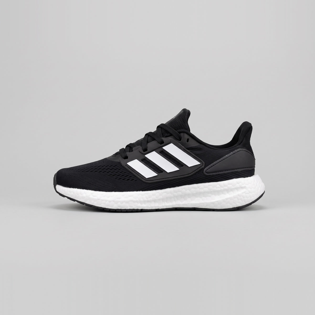 Adidas Pureboost Negro Blanco vista lateral izquierda