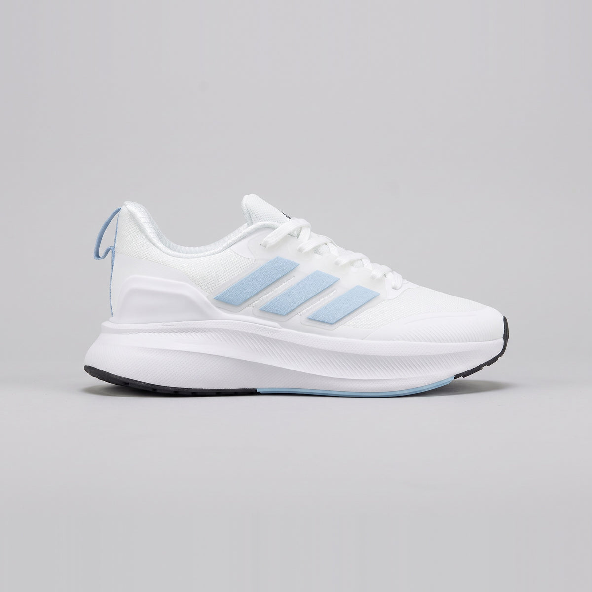 Adidas Runfalcon Blanco Celeste vista lateral