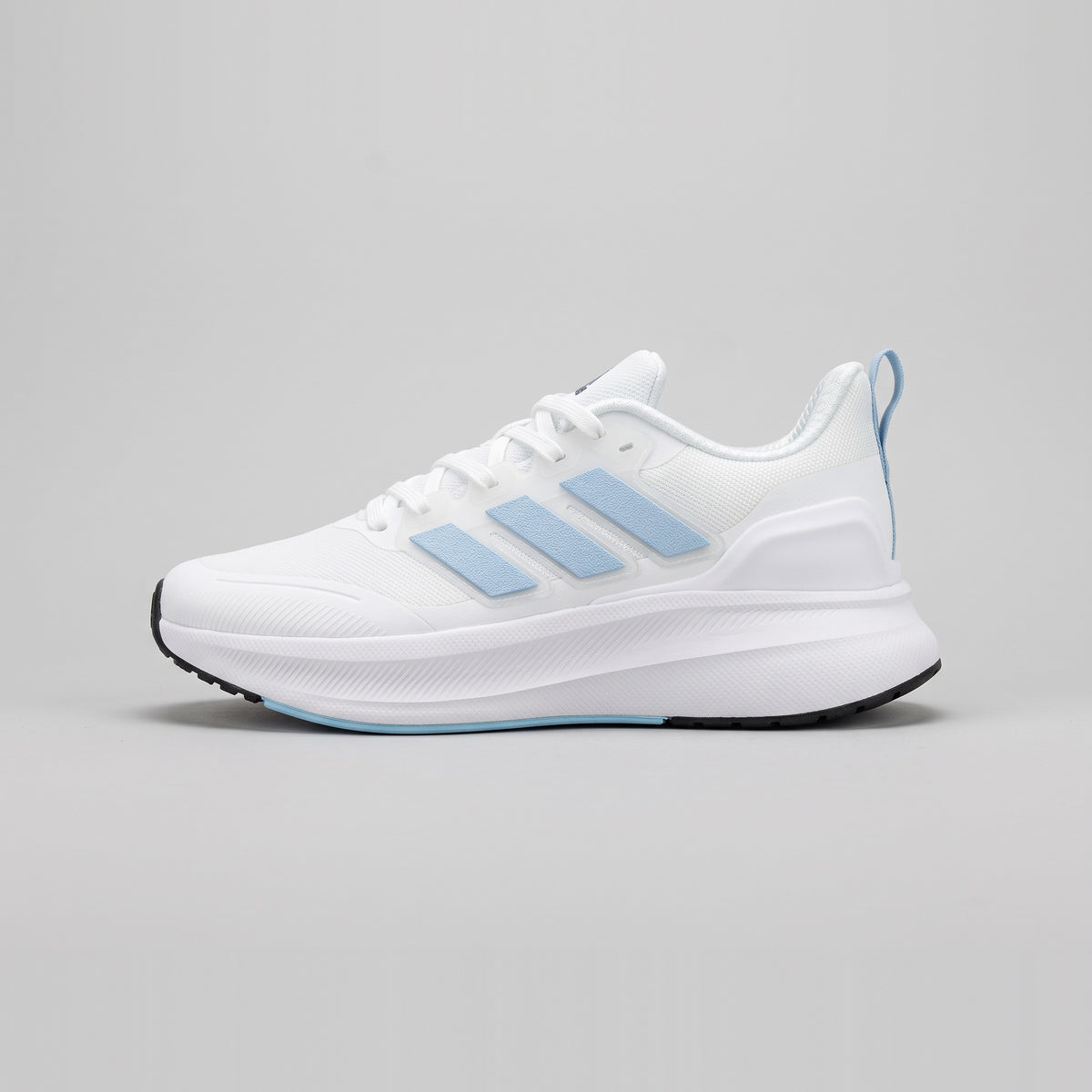 Adidas Runfalcon Blanco Celeste vista lateral izquierda