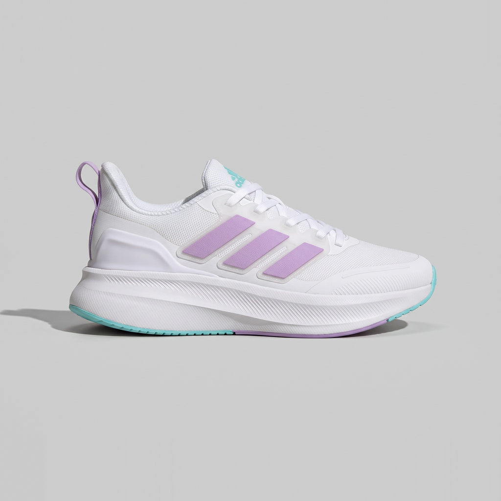 Adidas Runfalcon Blanco Lila vista lateral