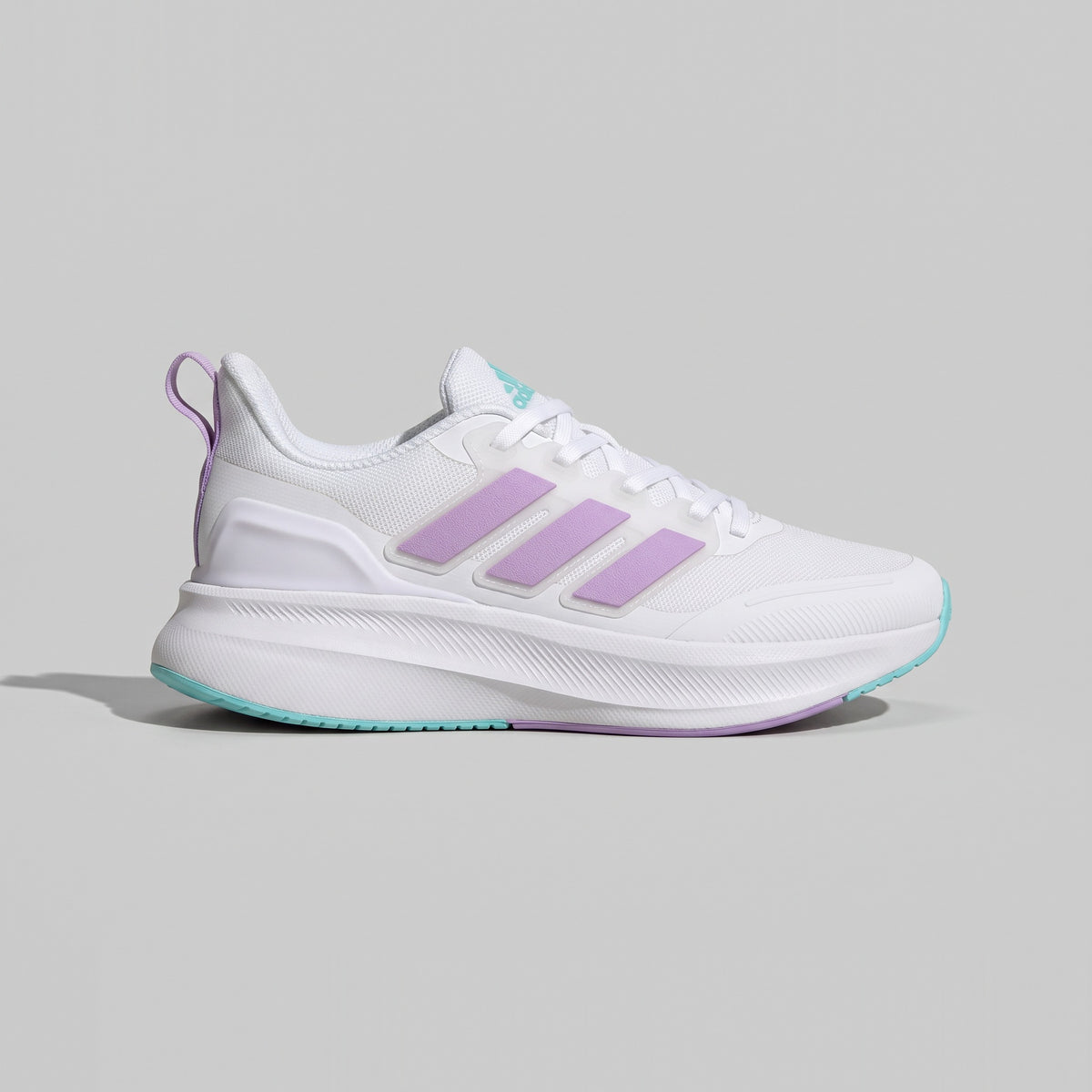 Adidas Runfalcon Blanco Lila vista lateral