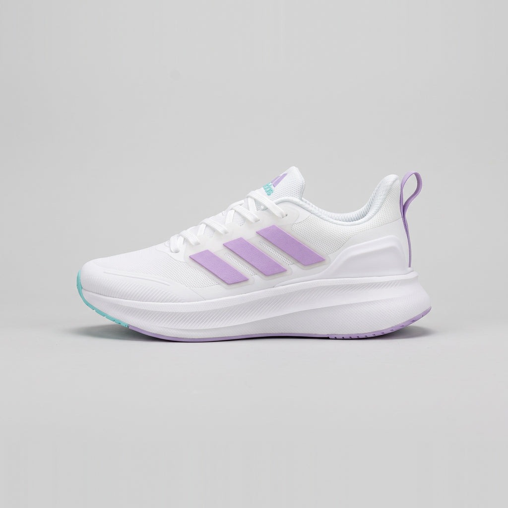 Adidas Runfalcon Blanco Lila vista lateral izquierda