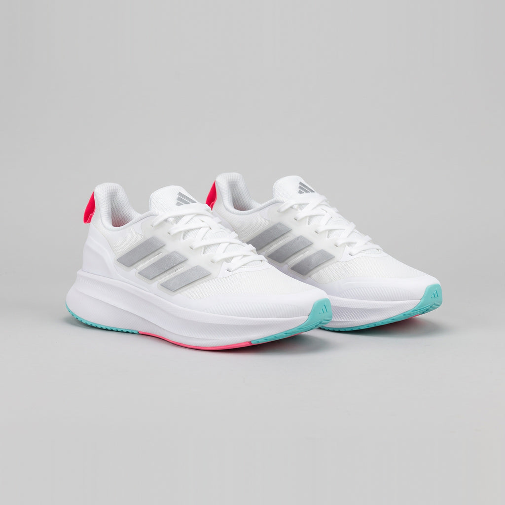 Par Adidas Runfalcon Blanco Plata Rosado