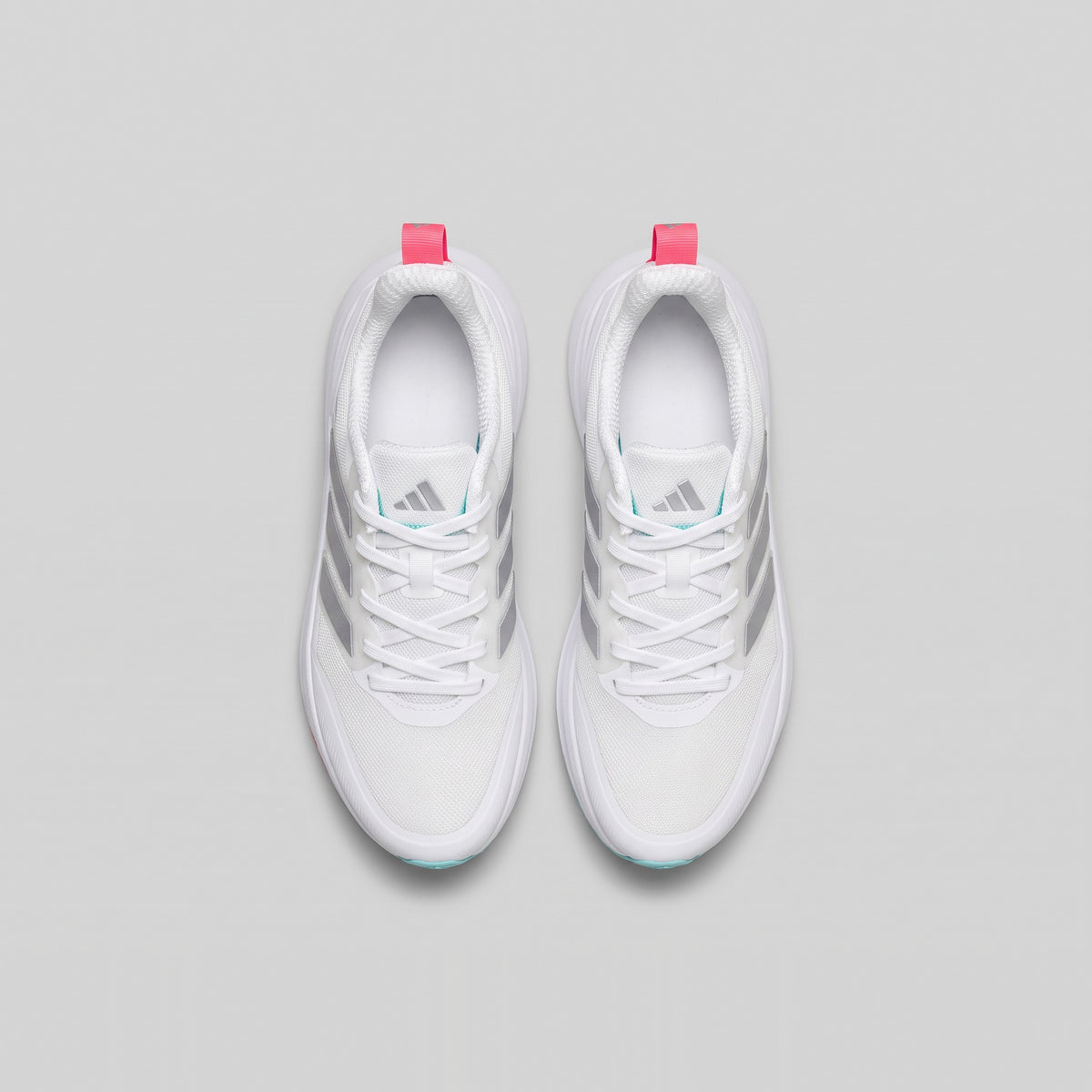 Adidas Runfalcon Blanco Plata Rosado vista superior