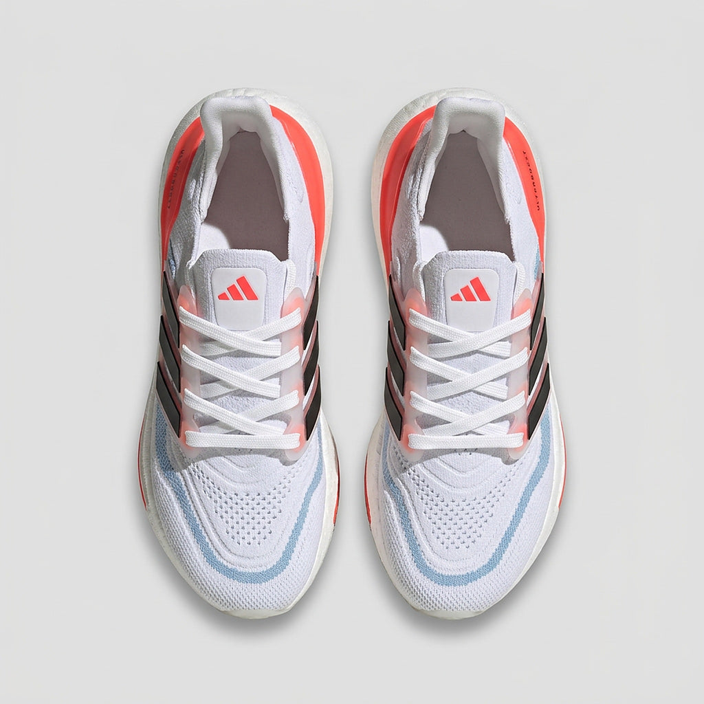Adidas Ultraboost Light Blanco Rojo vista superior