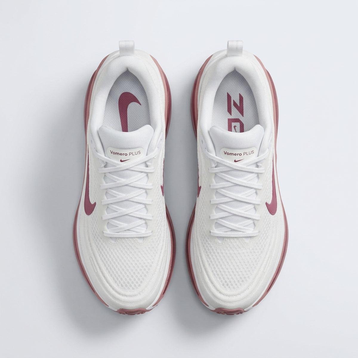 Nike Vomero Plus Blanco Frambuesa vista desde arriba